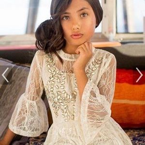 Joyfolie lace dress with rhinestones in a size 10